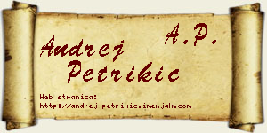 Andrej Petrikić vizit kartica